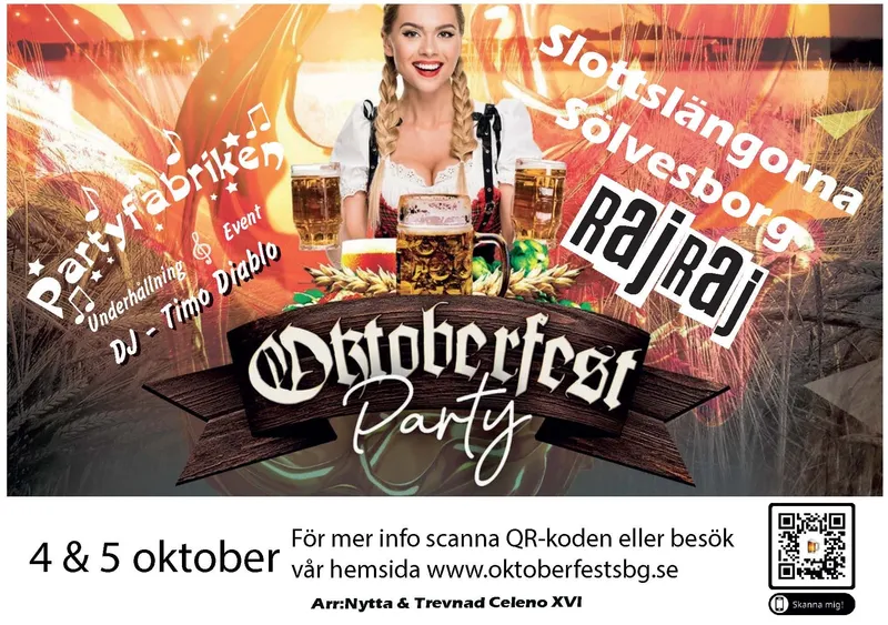 Affisch för Oktoberfest i Slottslängorna Sölvesborg